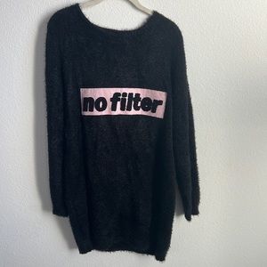 Black fuzzy sweater